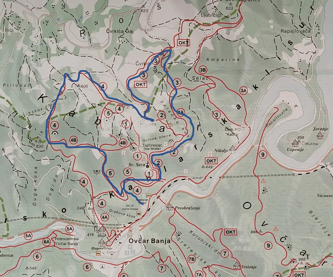 Oznake staza: Kružna ruta