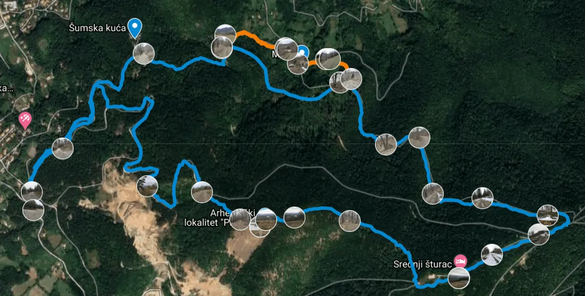 Mapa rute: Zapadna strana